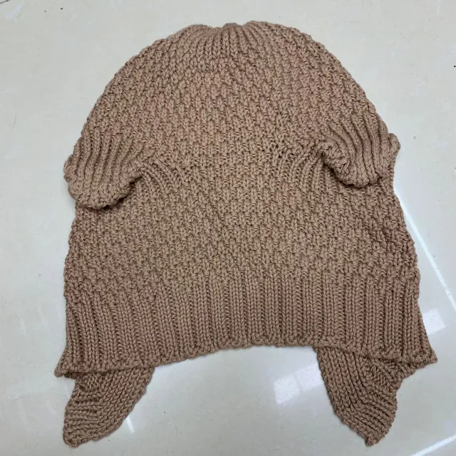 Cute Age defying Knitted Hat With Horns Camel - Shop at LoveMi