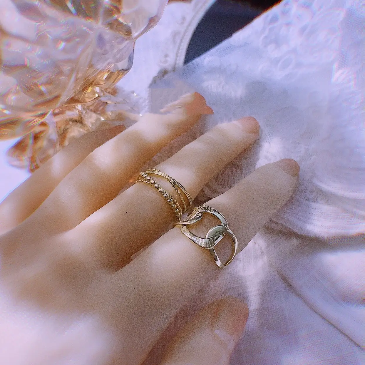 Cross Multi-layer Chain Ring