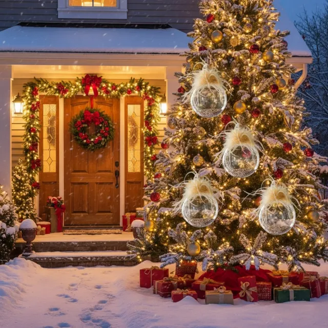 Set 4.7in Christmas Glass Ball Ornaments For Wall Hanging Tree Holiday Home Decorations Multi - Shop at LoveMi