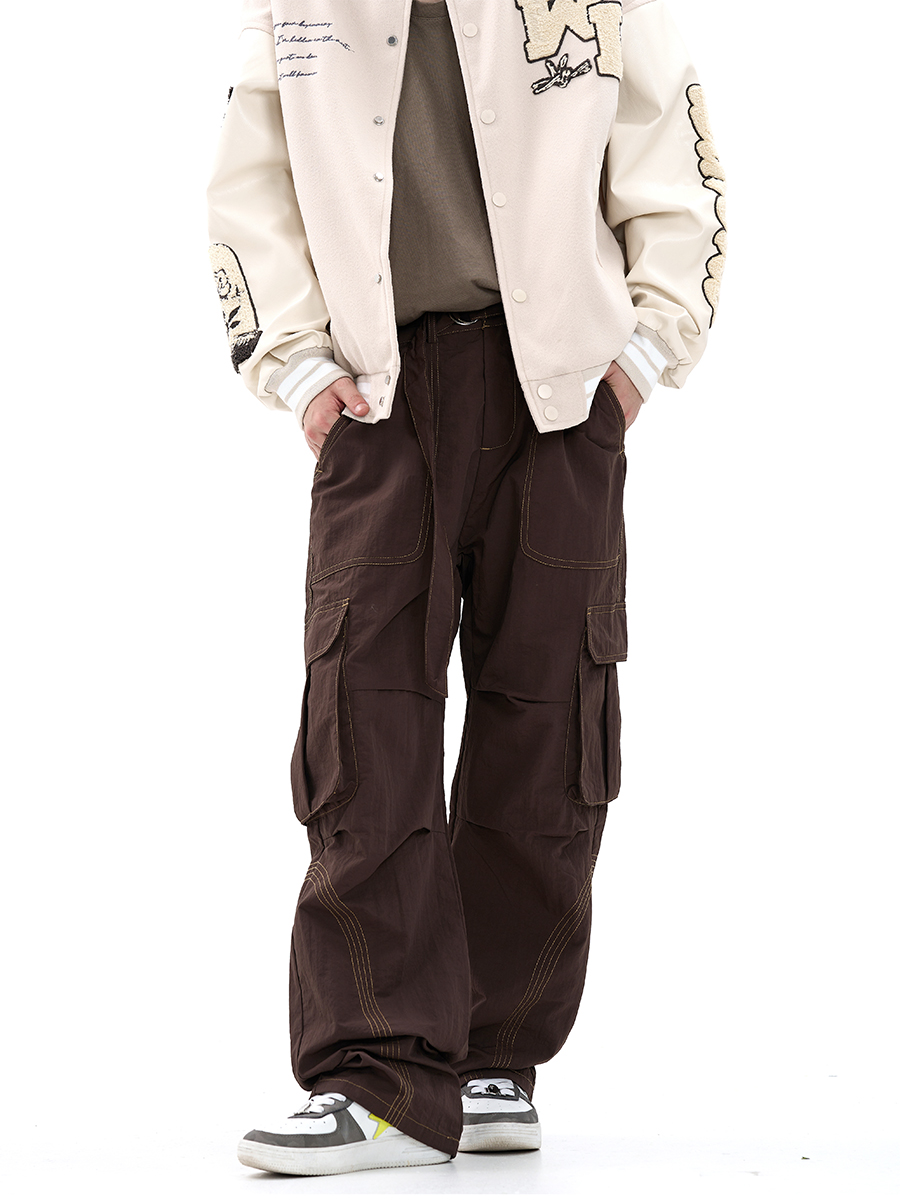 Organ Cover Bag Buckle Casual Trousers Men's Business Shirt Straight-leg Pants