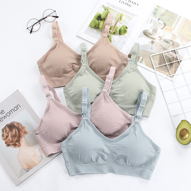 Title 4, Front Buckle Postpartum Breastfeeding Bra Witho...