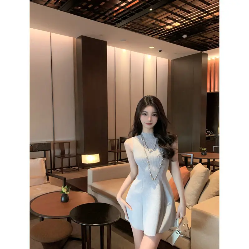 Gentle And Sweet A-line Vest Skirt For External Wear