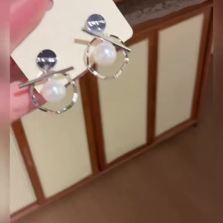 Geometric Sequin Ball Drop Earrings