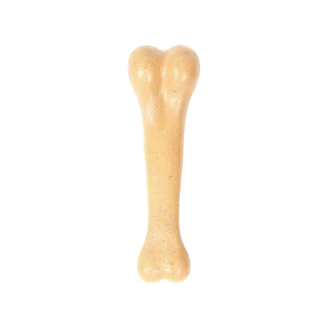 Dog Bone Simulation Molar Stick Bite Resistant Toy Tooth Cleaner Pet Toy Yellow - Shop at LoveMi