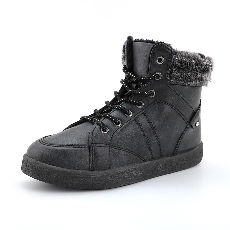 All Match Leather Boots Tide High Top - Image 4