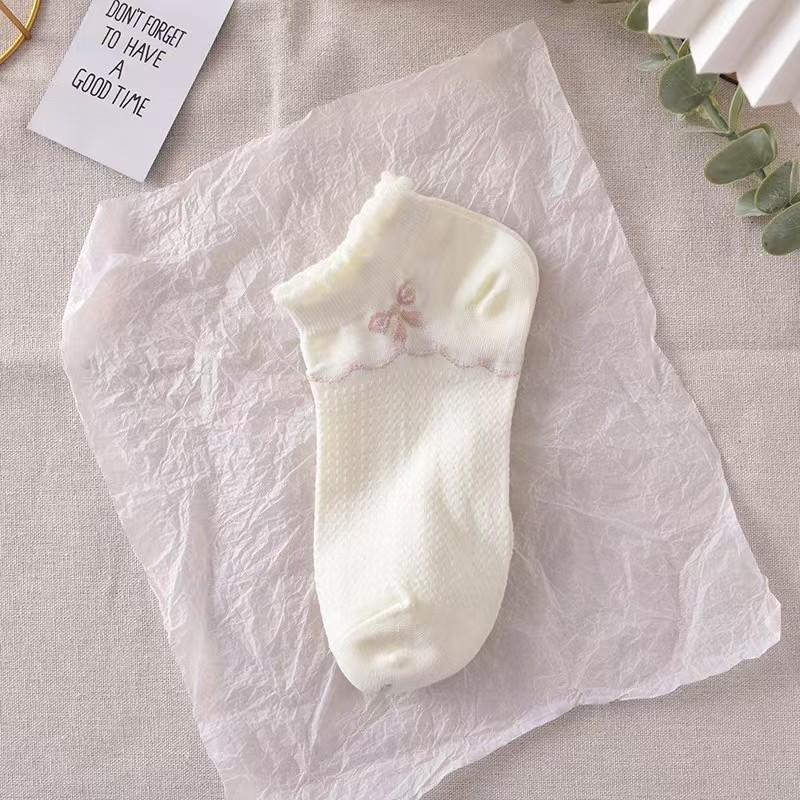 Women's Short Socks, Thin Style For Spring And Summer, No-show Low-cut Invisible Socks, Trendy INS Japanese-style Short Crew Socks, Student Socks