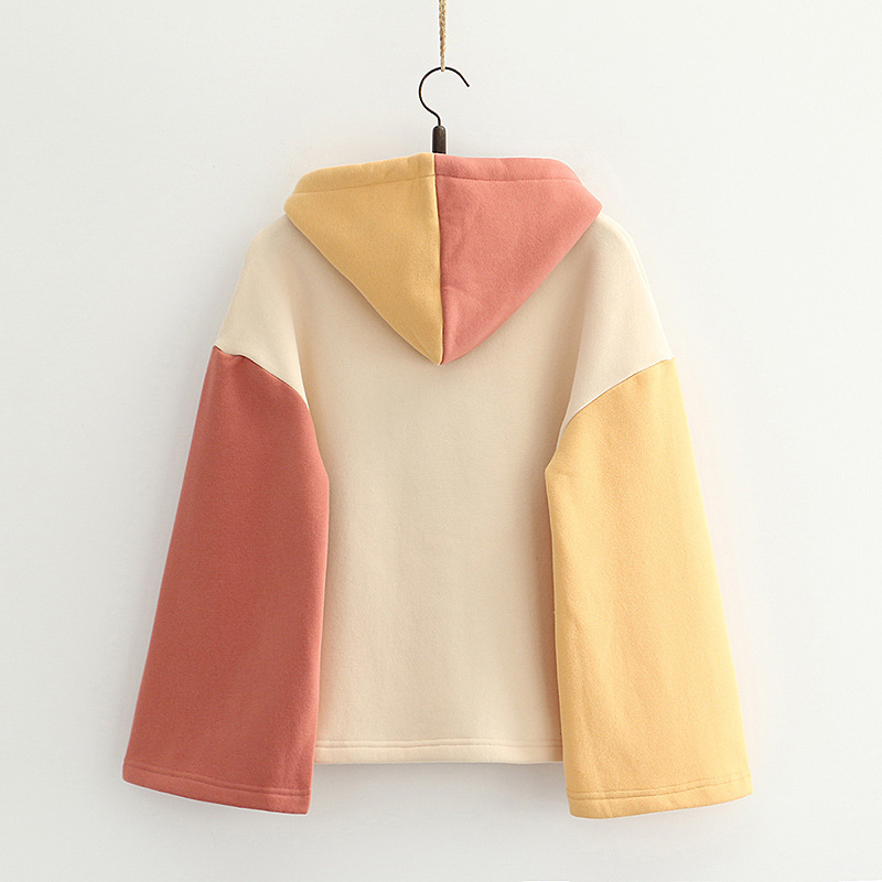 Title 2, Carrot Bunny Color Block Hoodie