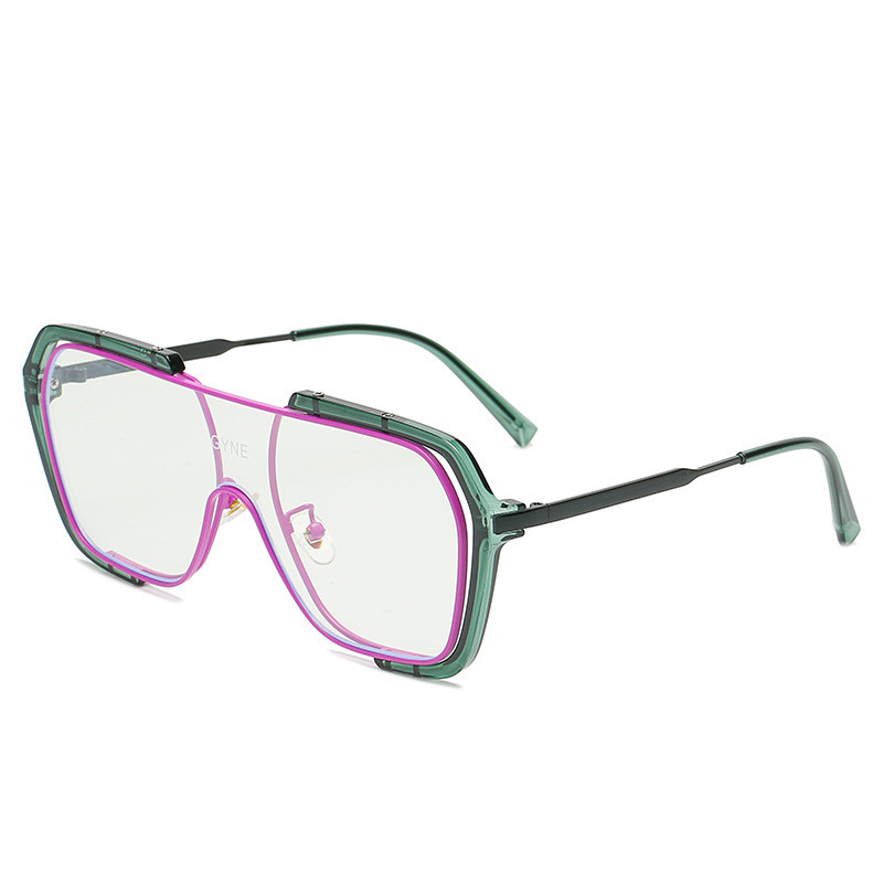 Retro Yellow Sunglasses UV Protection Men Tide - Image 2