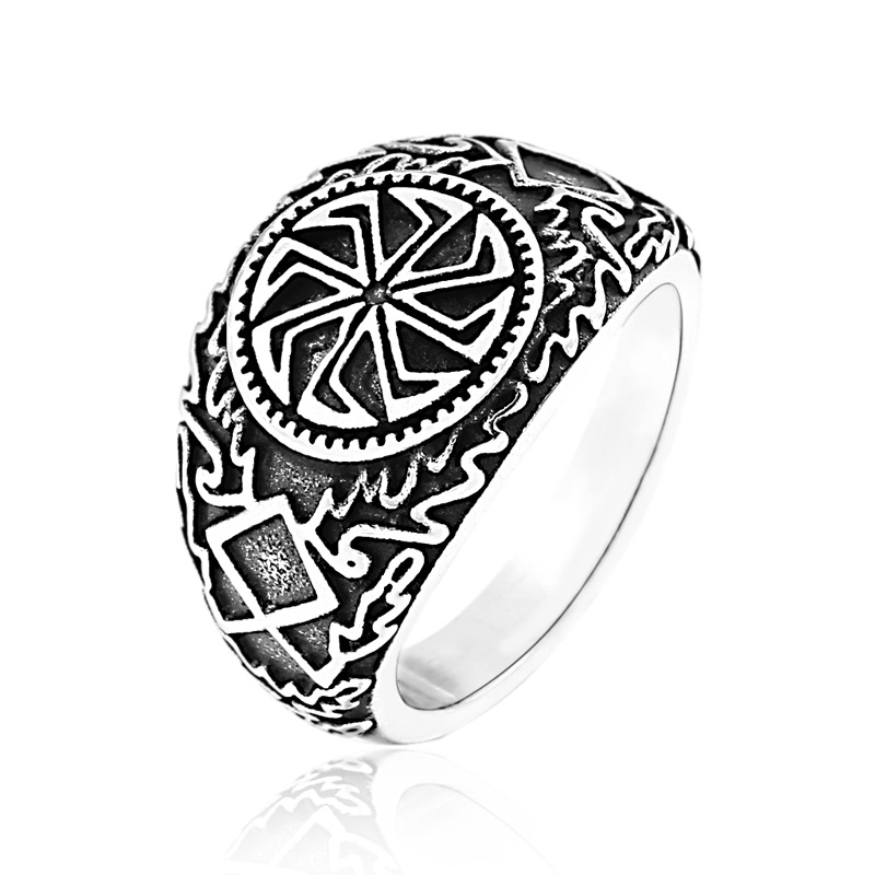 Men's New Retro Personality Titanium Steel Ring