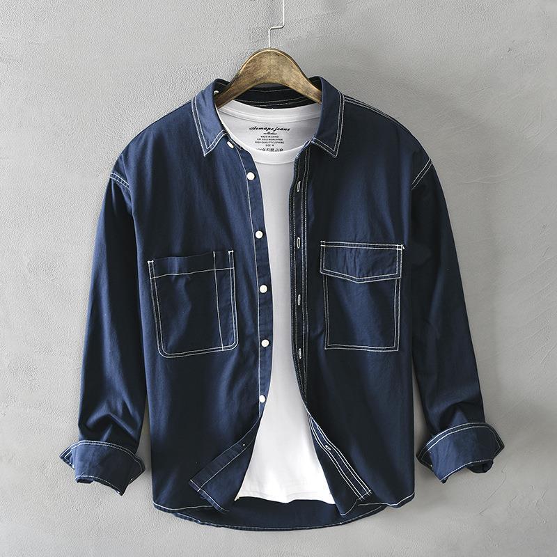 Casual Long-sleeved Fashion All-match Men's Shirt Jacket