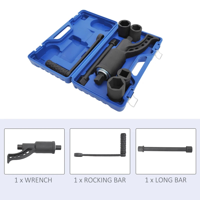 Heavy Duty Torque Multiplier Wrench Set, Amplifie Lug Nut Remover,  Labor Saving Wrench Tool With Carrying Case