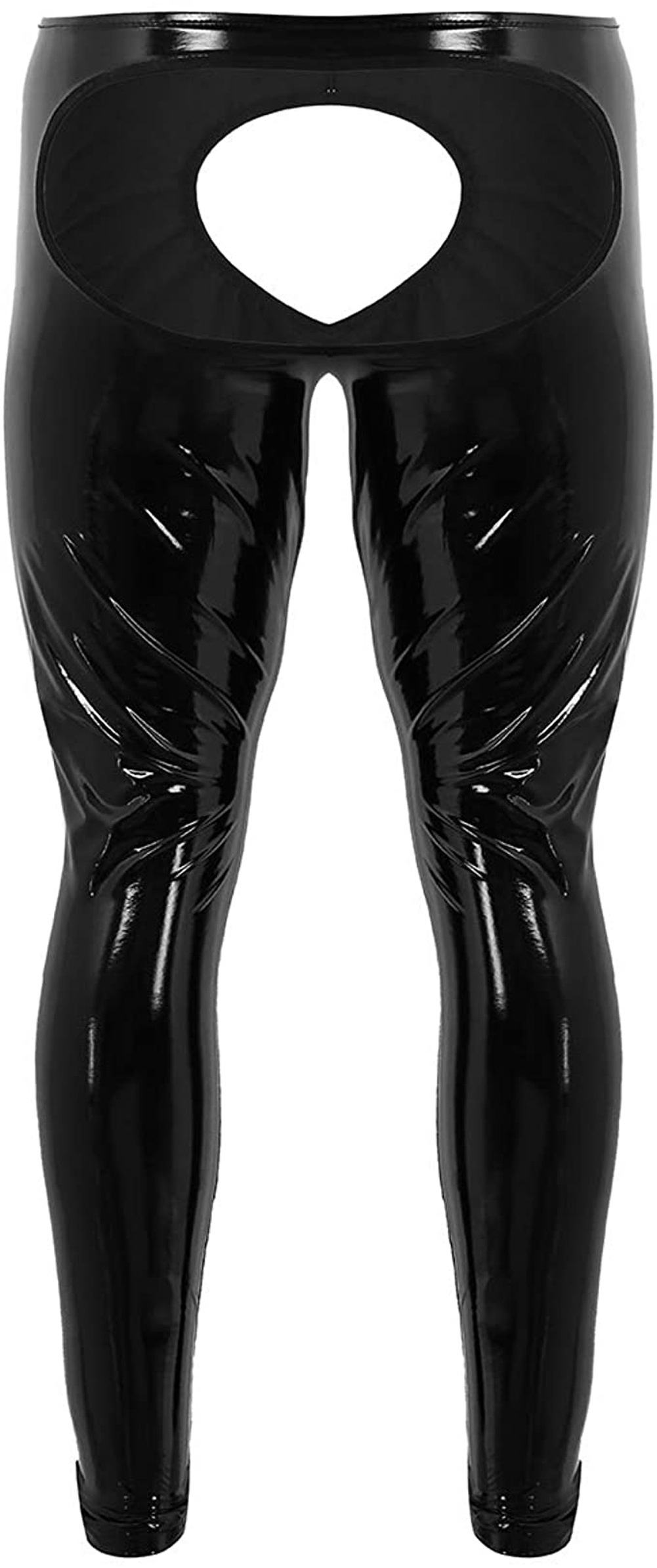 Title 5, Patentleder Herren Leggings mit Schlitz, figurb...