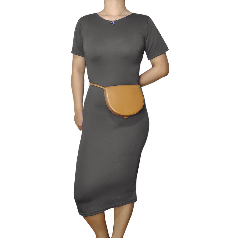 Autumn Winter Dress Multicolor Multi Size OL Dark Grey - Shop at LoveMi