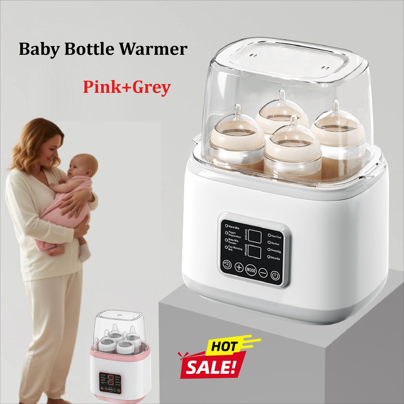 Baby Bottle Warmer Remote Control Steriliser Fast Milk With LCD Display — image 3