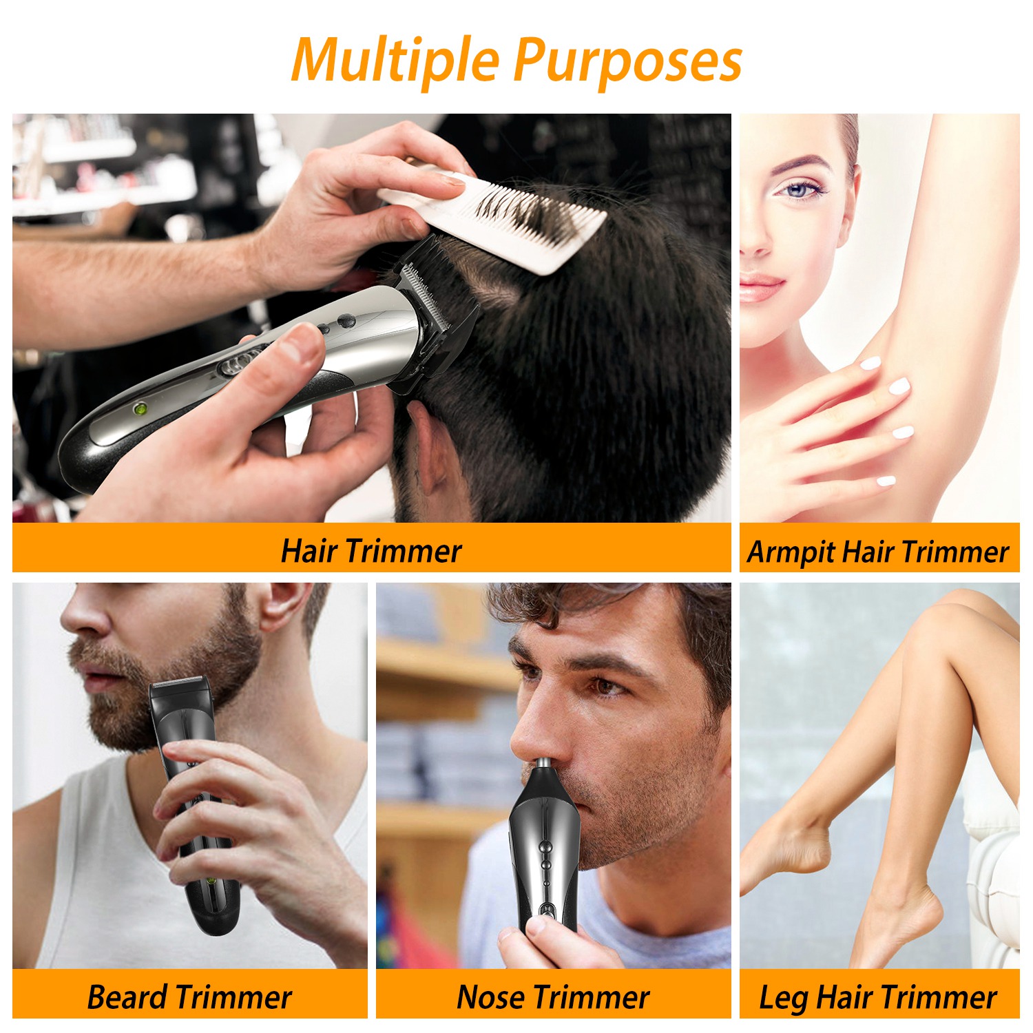 Men Electric Hair Clipper Trimmer For Father Day Gift Rechargeable Beard Shaver Razor Nose Trimmer Set — foto 11