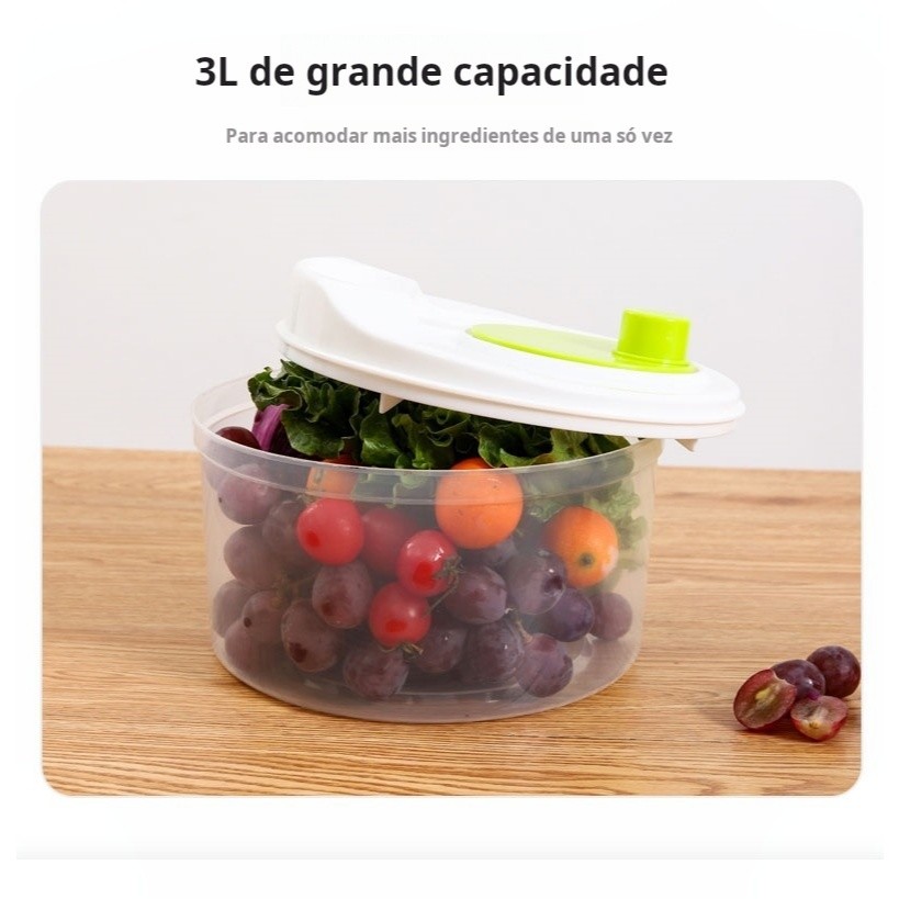 Salad Spinner With A 3-liter Capacity, Vegetable Washer, Fruit And Vegetable Salad Spinner.