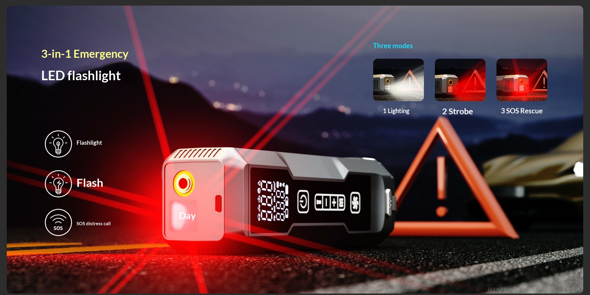 Multifunctional Cordless Car Starter & Tire Inflator Vacuum Cleaner, High Power For Vehicles 3