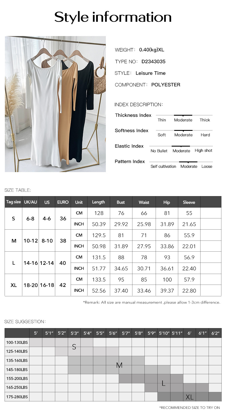 Women's Fashionable Slim-fit Off-shoulder Dress