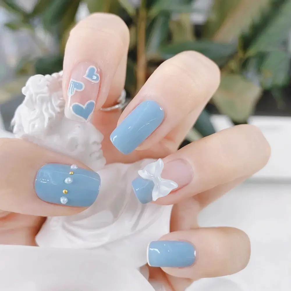 Creamy Blue Love Valentine's Day Jelly Gel