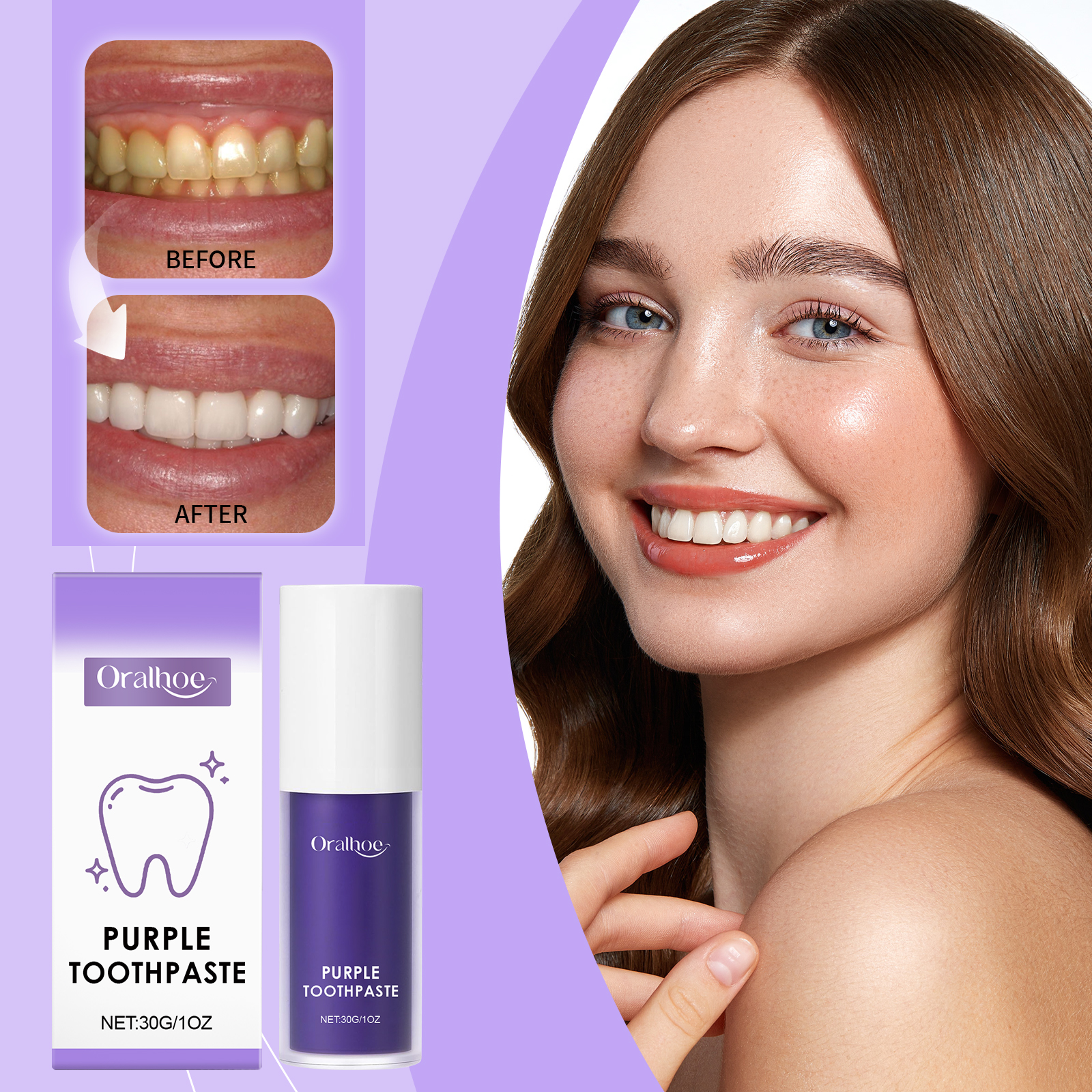 Dentifrice blanchissant violet — Élimine taches et mauvaise haleine 6