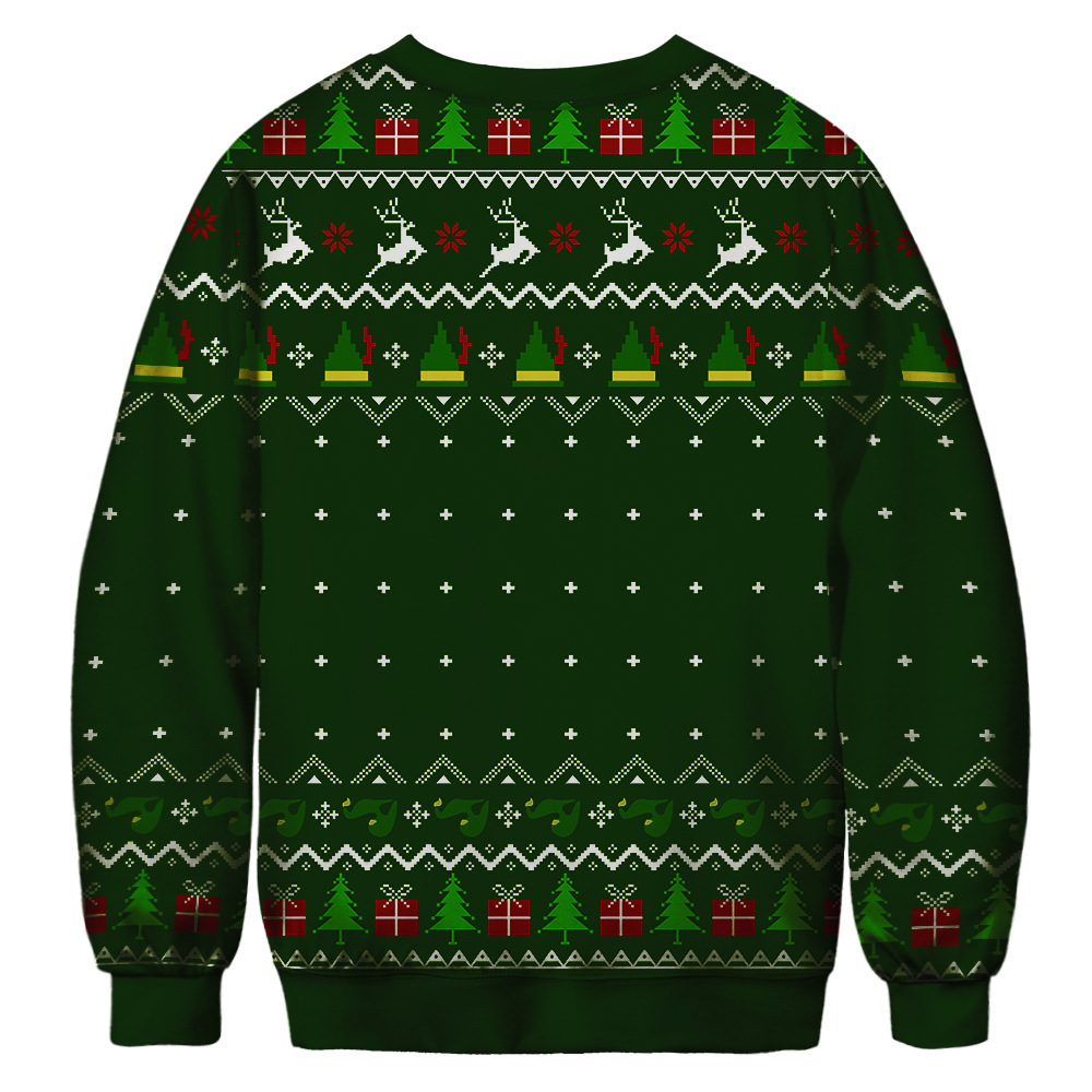 Men's And Women's Fashion Casual Christmas Digital Print Sweatshirt