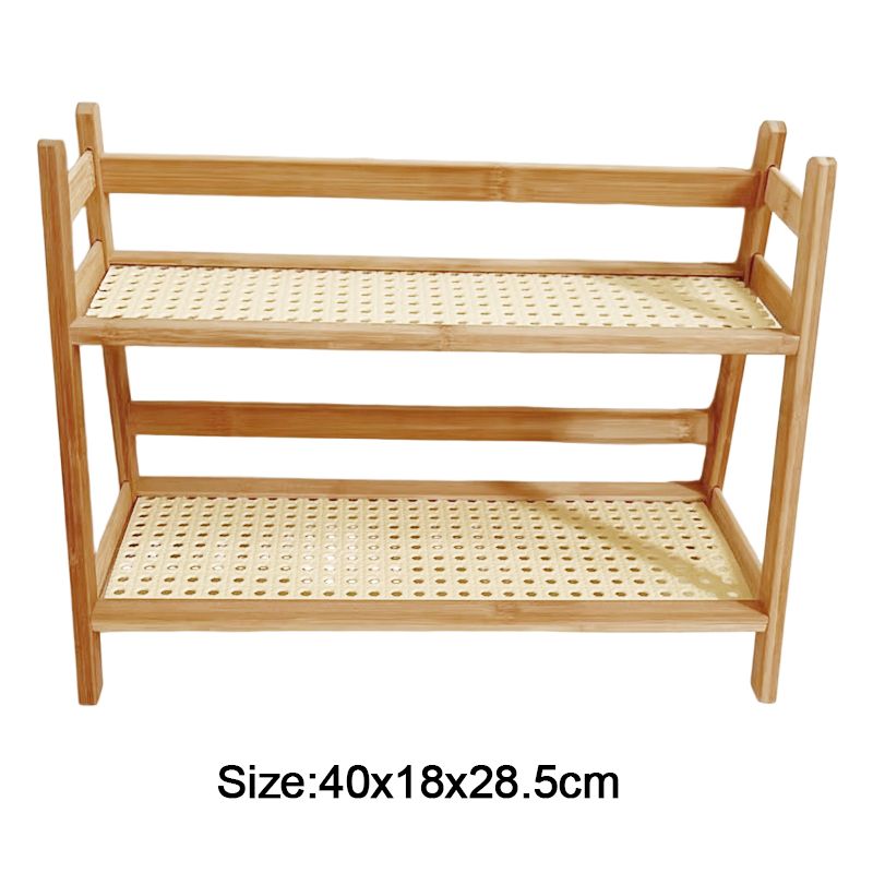 2 Layer Countertop Organizer Multipurpose Kitchen Wooden Rack Storage Shelf — image 7