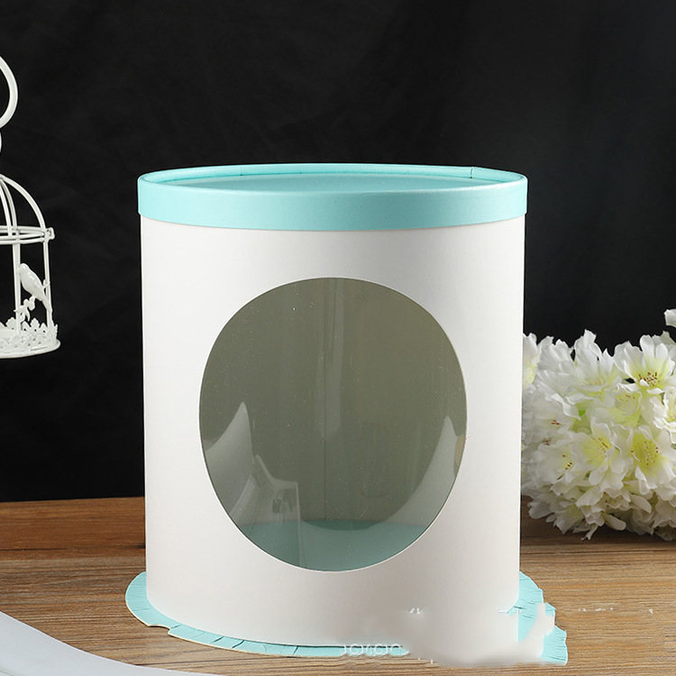 Title 6, Round Cake Birthday Box Window Mousse Single Do...