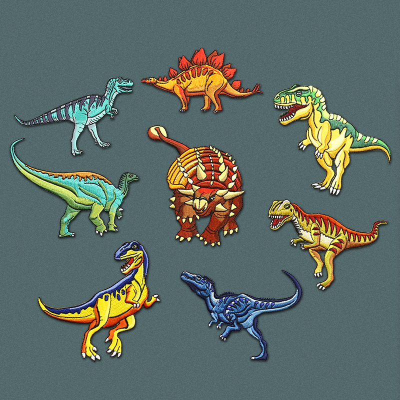 Dinosaur Clothes Decoration Hole Filling Animal Embroidery Cloth Paste — image 1