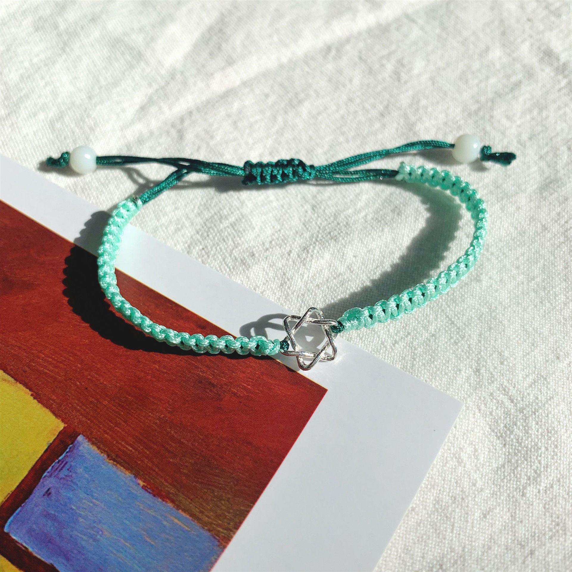 Cross-border Hot Style Couple Bracelet Six-pointed Star Braided Bracelet