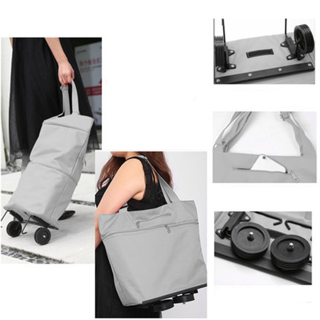 Title 3, Hand bag shopping cart, folding towing bag retr...