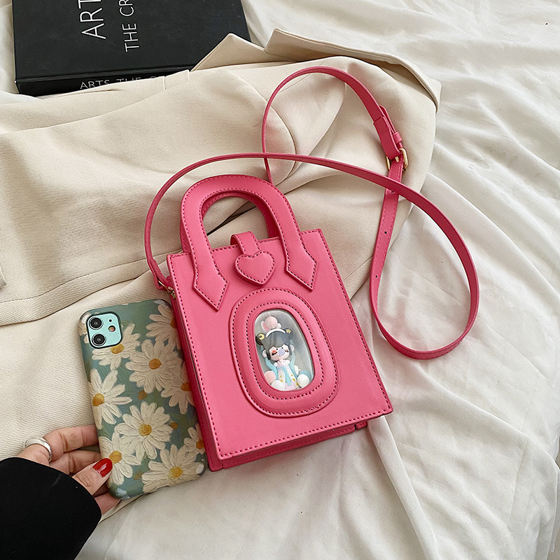 Candy Color Ins Western Style Portable Messenger Transparent Bag