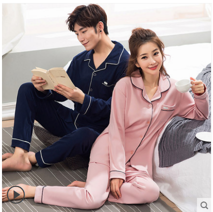 Title 6, Couple pajamas long sleeve pure cotton