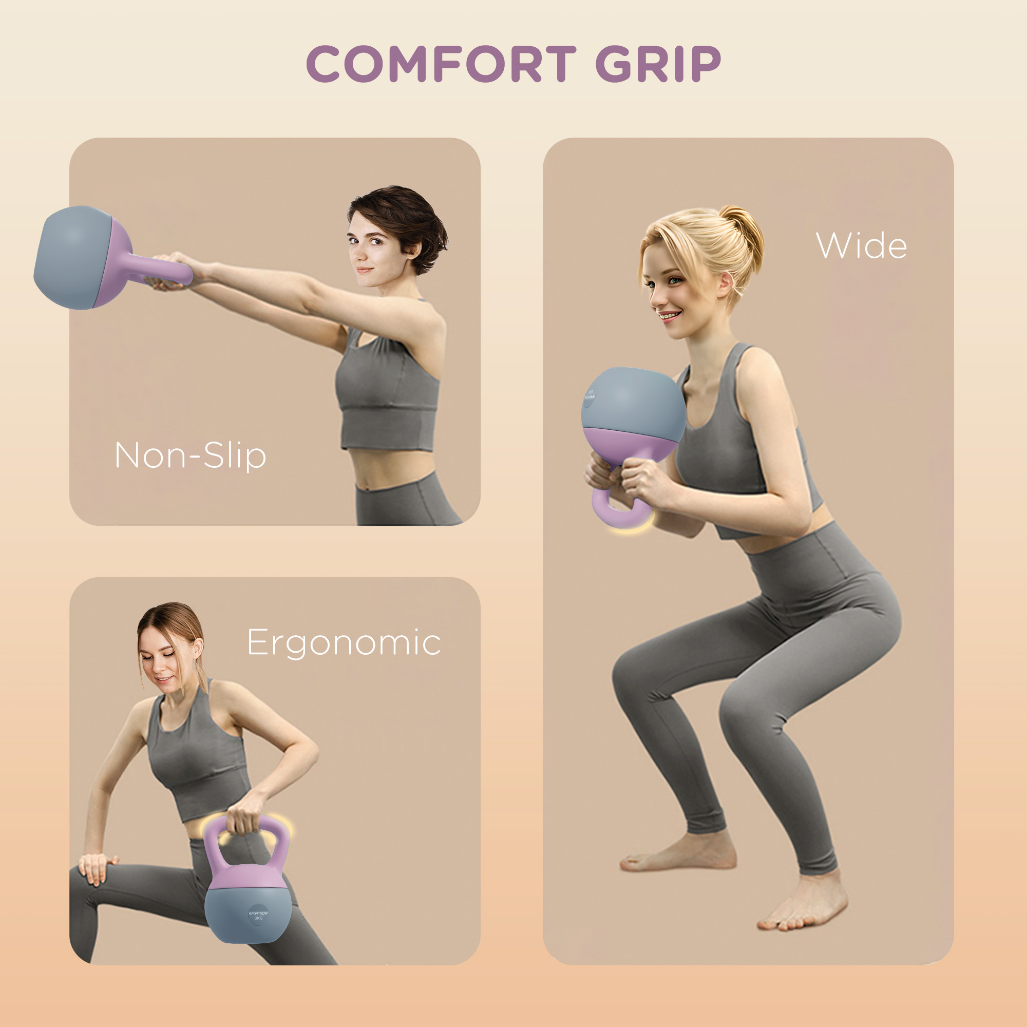 8kg Soft Kettlebell With Anti Slip Handle, Suitable For Home Gym — image 8