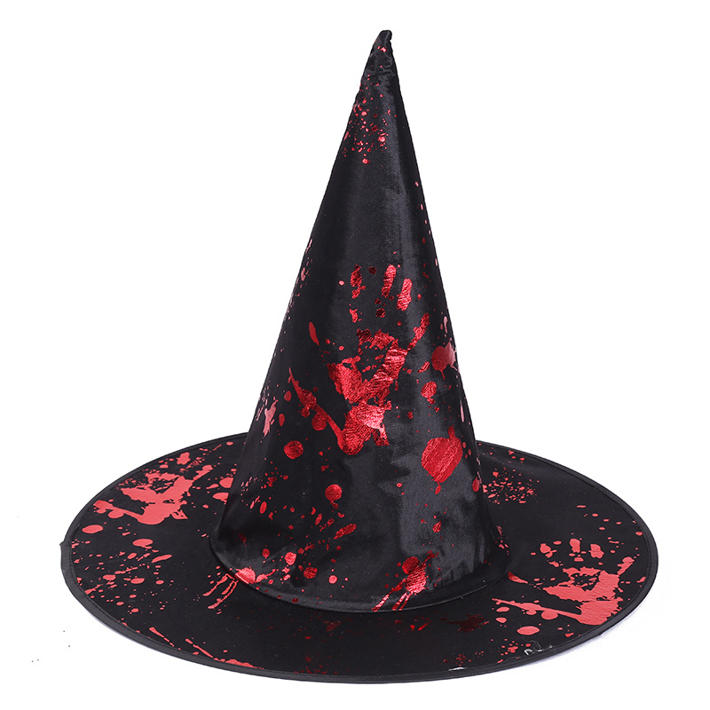 Title 7, Colorful Bronzing Pointed Widened Brim Witch Wi...