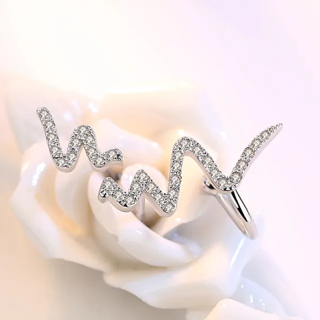 Silver Necklace Korean Lightning Necklace Female Simple ECG Decoding Short Necklace Clavicle Chain With Jewelry Earring - Shop at LoveMi