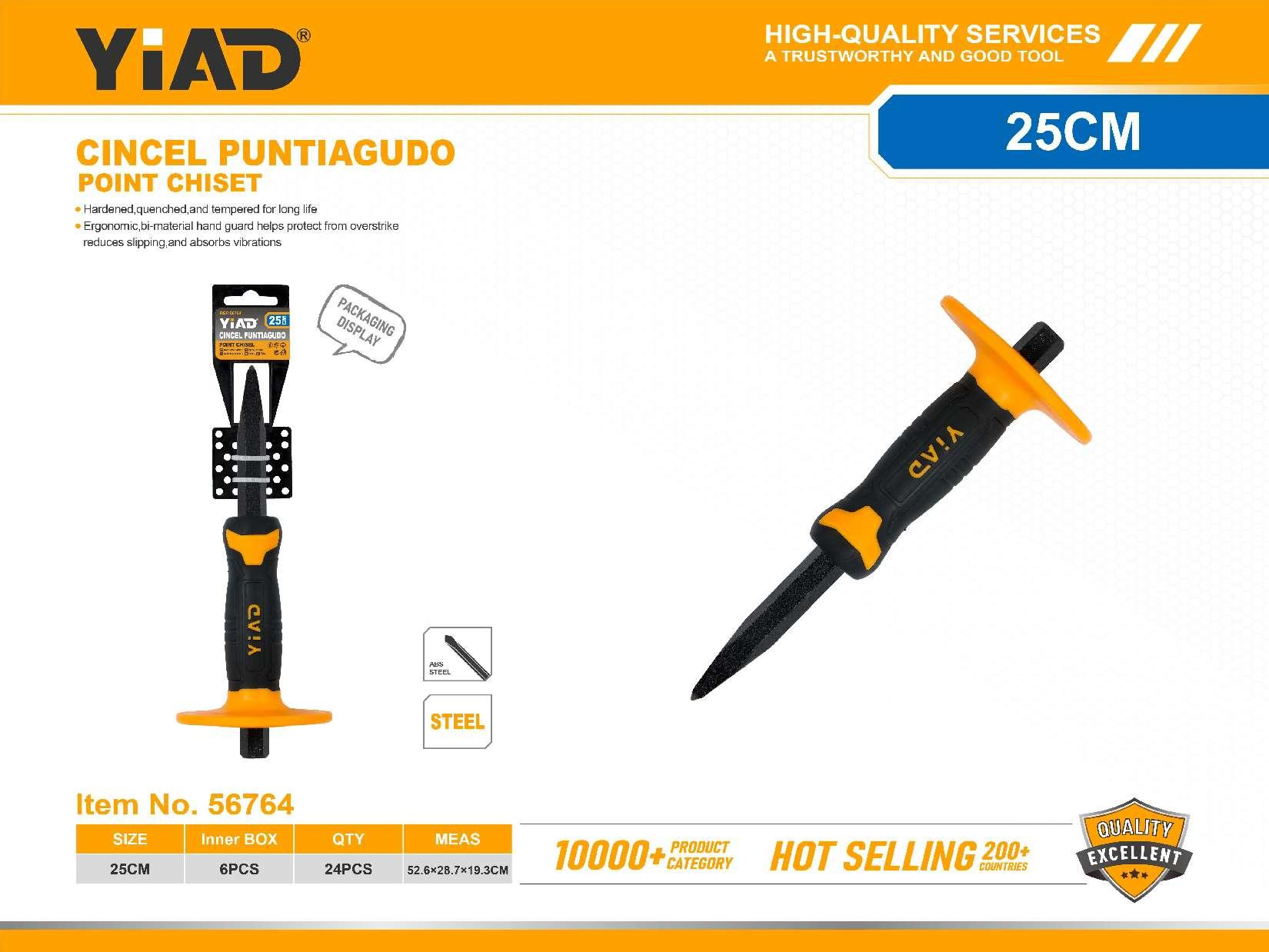 250X16MM Plastic Handle Through Stone Chisel Tip, Only Support Self-pickup, Please Note That Free Shipping Is For Anti-bidding Price