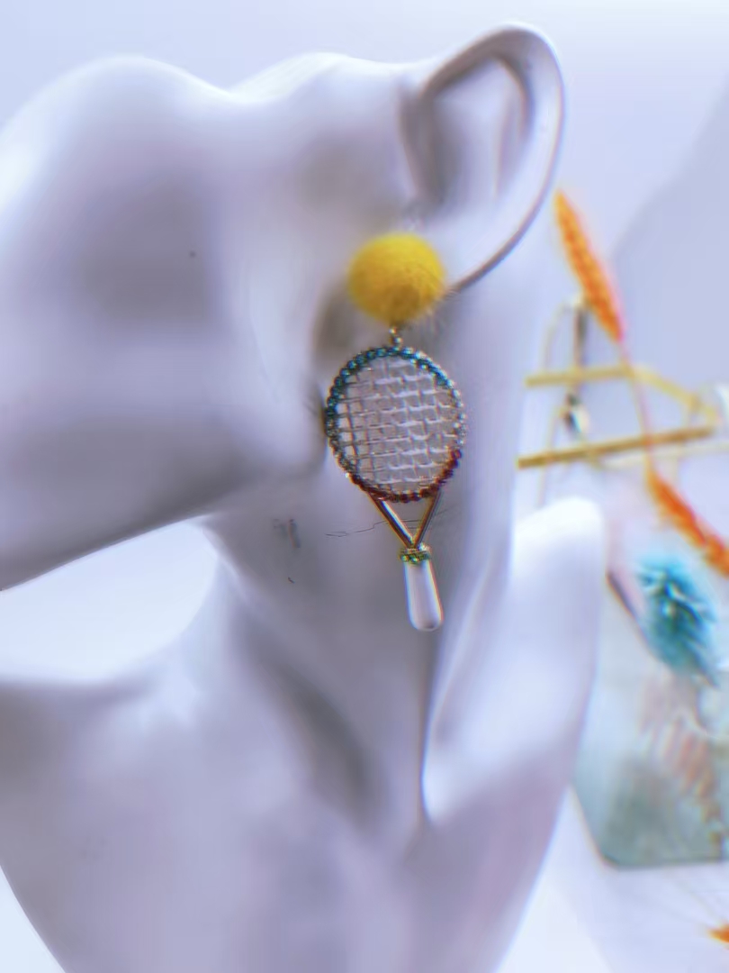 Sporty Sweetie Tennis Racket Earrings - Jewelry & Watches