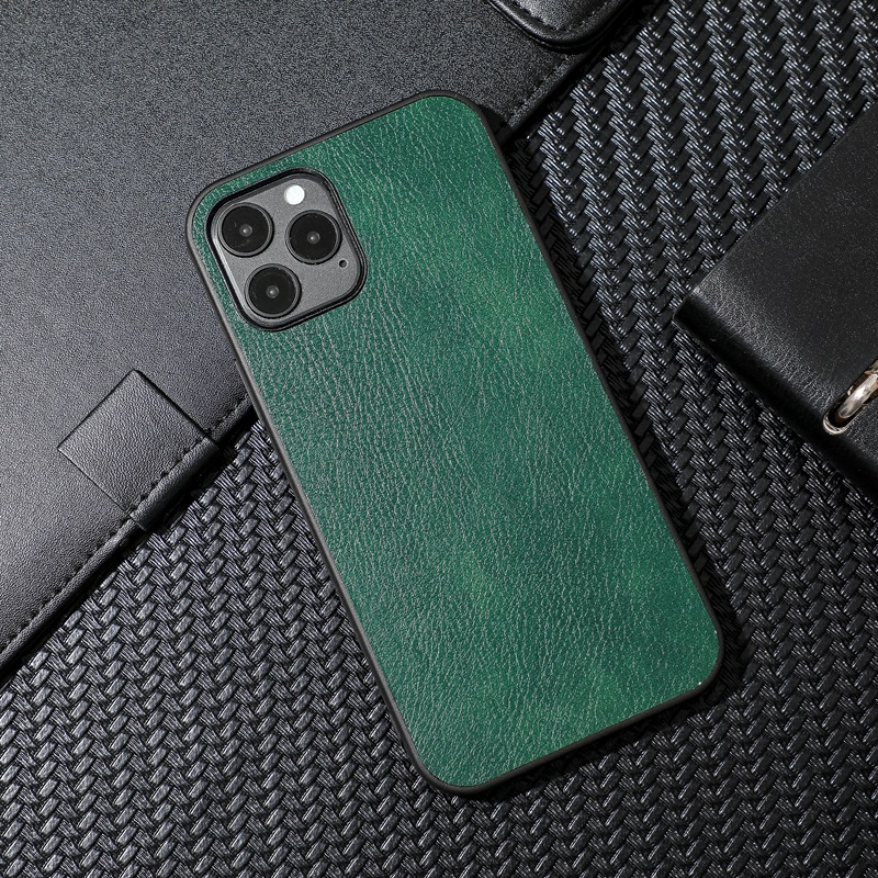 imiteeritud nahast kaitsekate iphone'ile must või roheline