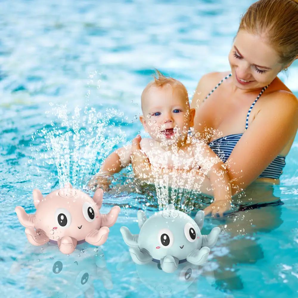 Children's Automatic Water Spray Bath Toys Fun with Flashing