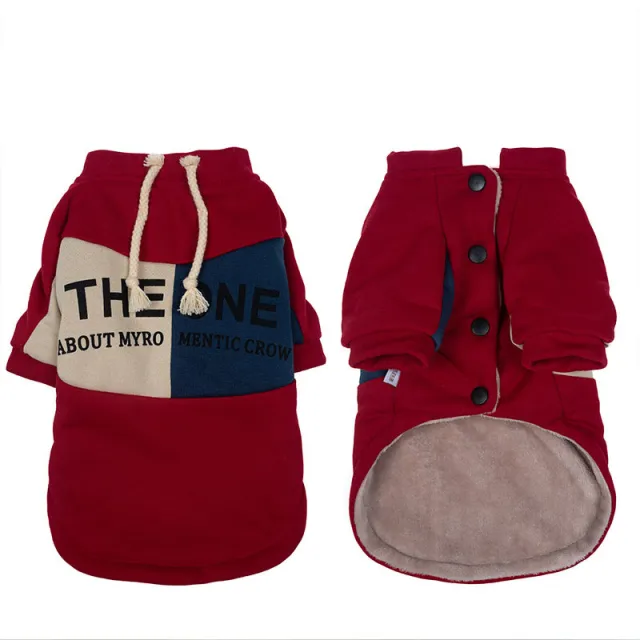 New Teddy Bichon Small Dog Pet Fall Winter Two legged Sweater Red - Shop at LoveMi