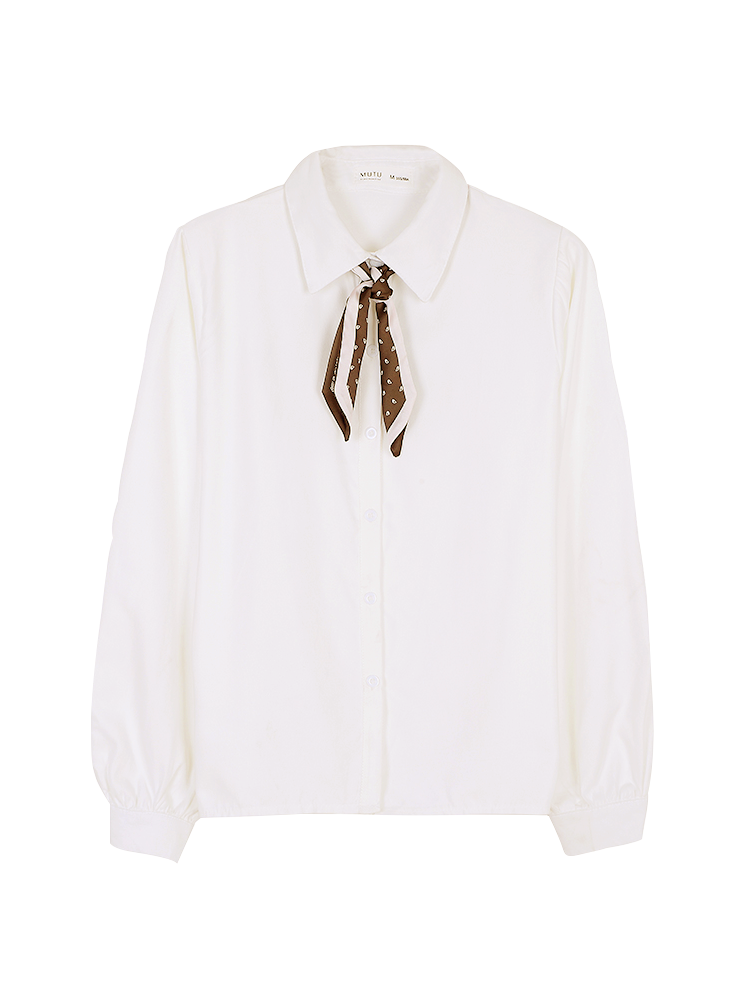 Sweet And Gentle Puff Sleeve White Shirt Women's Design Sense