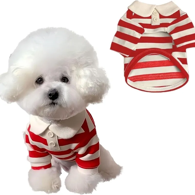 Cute Dog Clothes, Boy Dog Polo Shirts For Medium And Small-sized Dogs - Summer Male Puppy T-shirts For York Poodles, Shih Tzu, Dachshund Kittens, S...