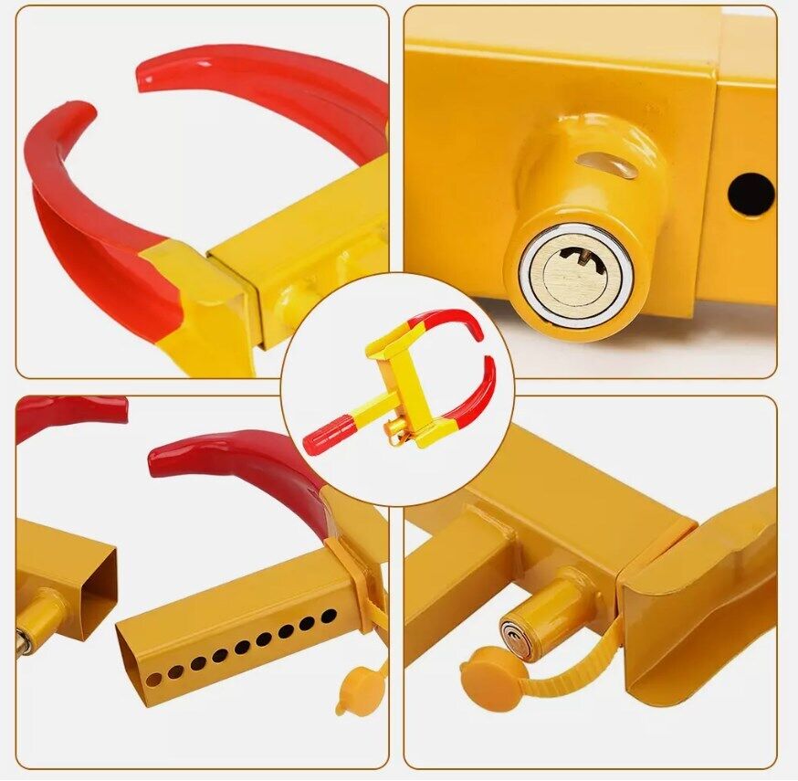 Heavy Duty Security Wheel Clamp Clamps Locks For Caravan Car Van Trailer Lock UK — image 7