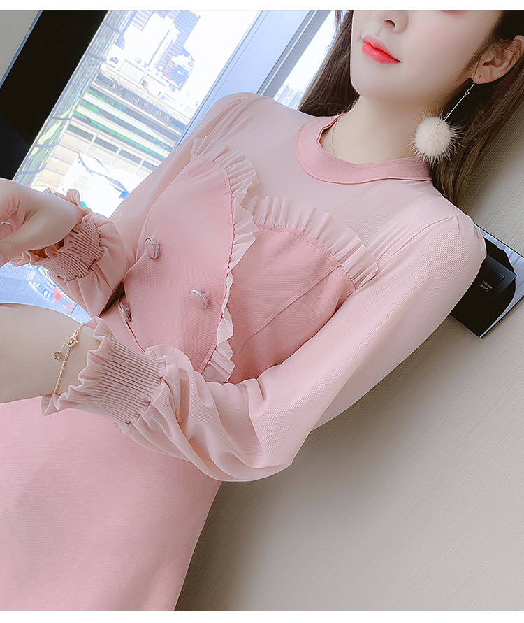 Casual Fashion Deerskin Velvet Dress With Waist And Thin A-line Skirt Trend Stitching