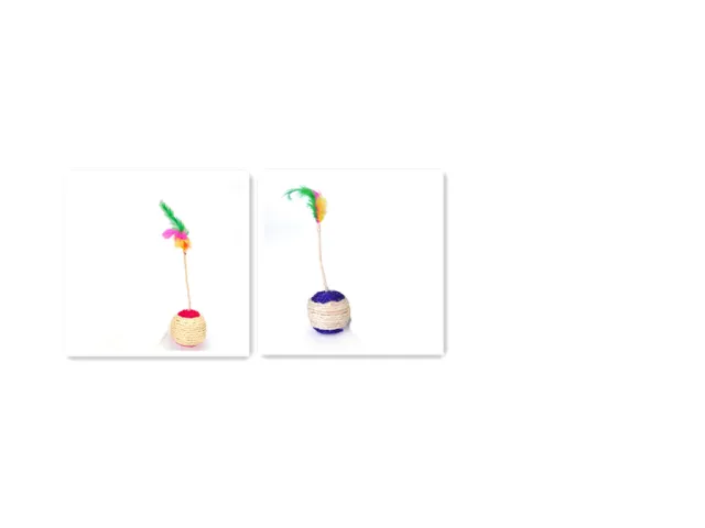 Pet Toy Cat Sisal Shuttlecock Random Color - Shop at LoveMi