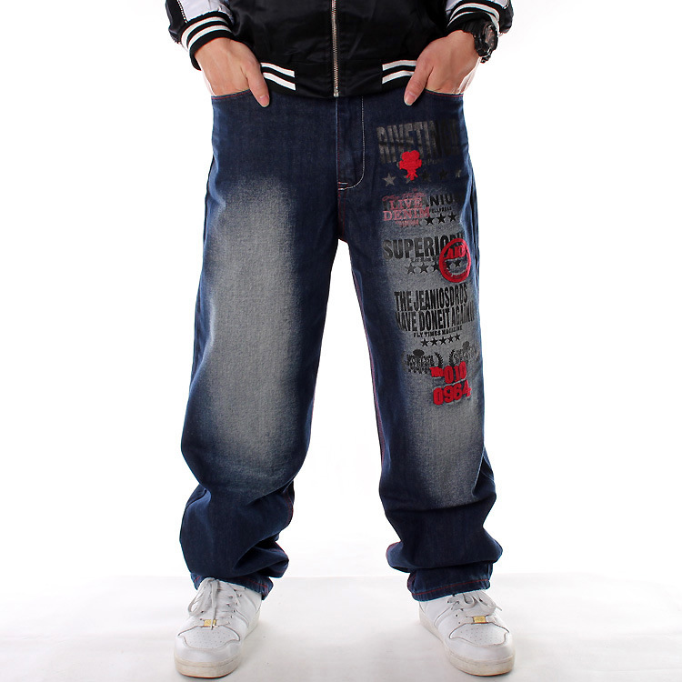 Title 2, Plus Fat Plus Size Hip-hop Jeans Tendencia masc...