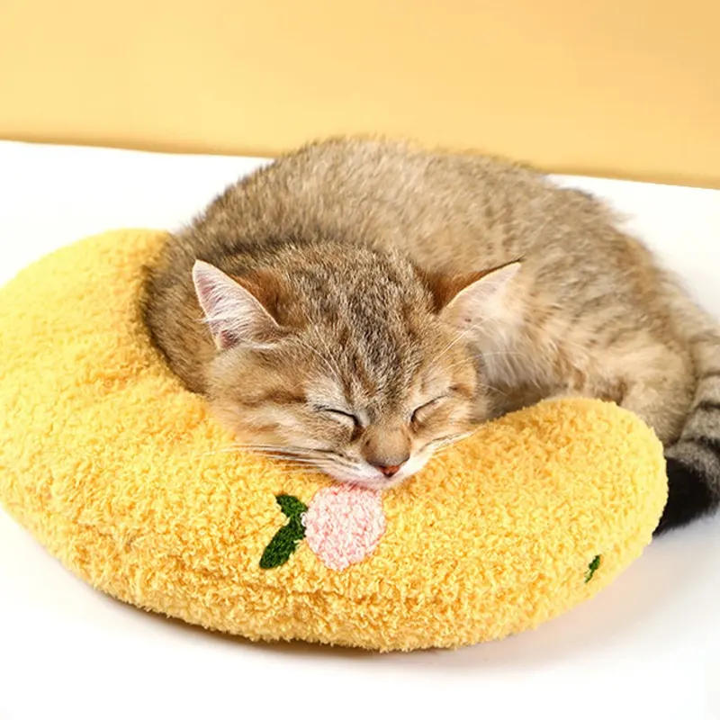 Dog Cat Sleeping Moon Pillow Small Plush