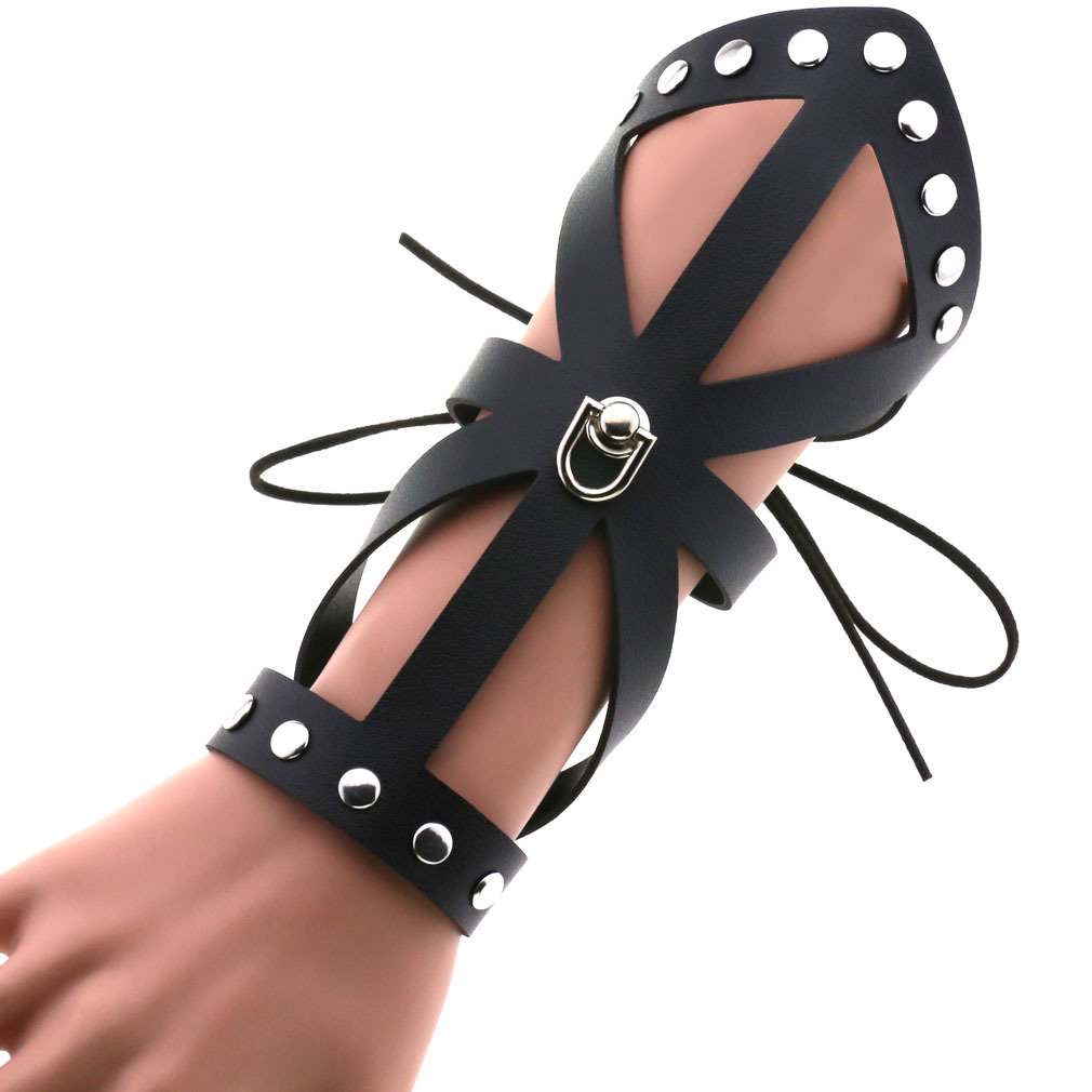 Leather Wax Rope Hollow Wristband