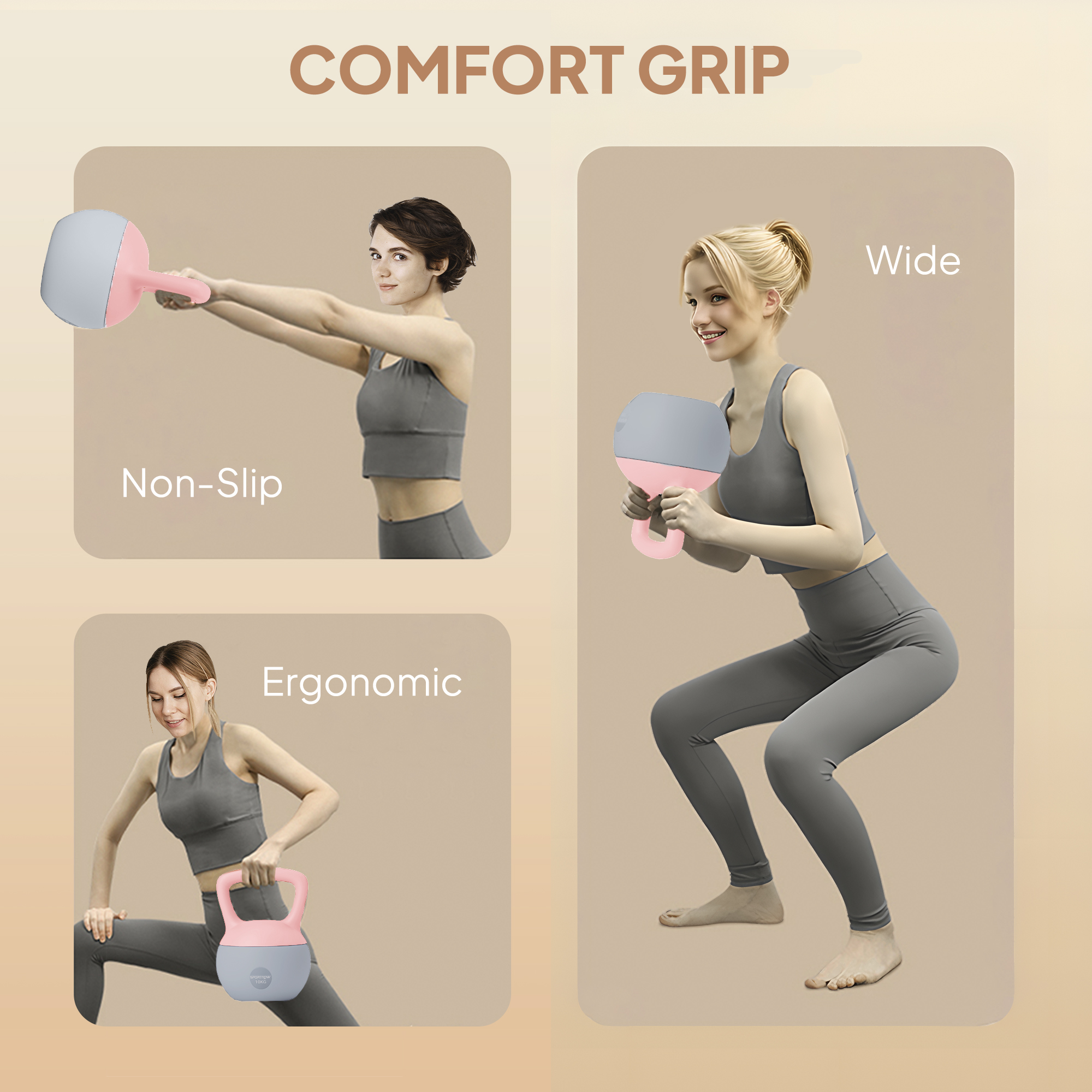 10Kg Soft Kettlebell With Anti Slip Handle, Suitable For Home Gym — image 6