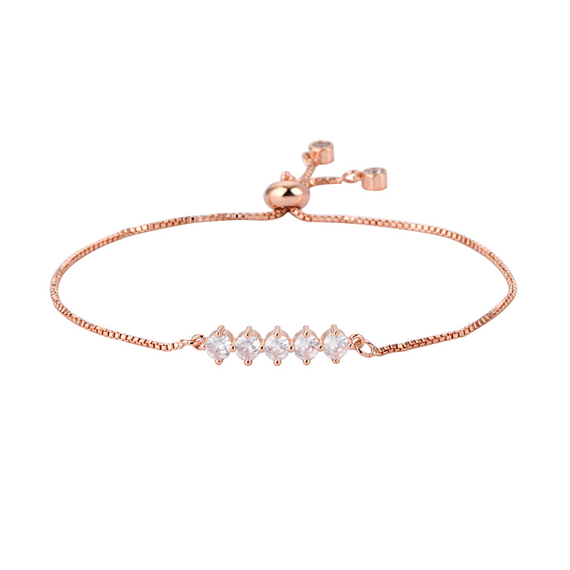 Title 6, Armband rosévergoldet mit 10 Zirkondiamanten